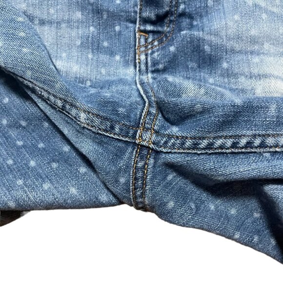 Fat Face Polka Dot Denim Jean Shorts Medium Wash Women's Size 12 Twee Y2K - Picture 12 of 13